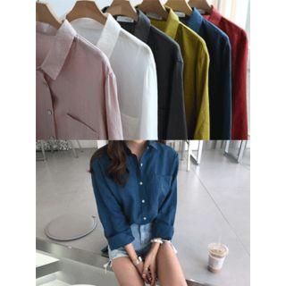 Pocket-front Ramie Shirt