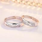 Couple Matching Love Lettering Alloy Open Ring