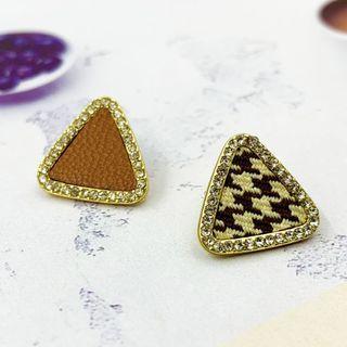 Asymmetrical Triangle Stud Earring / Clip-on Earring