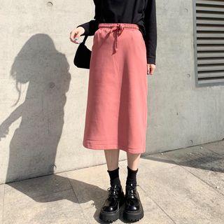 Fleece-lined Mid Straight-leg Skirt