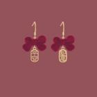 Bow Chinese Characters Alloy Dangle Earring