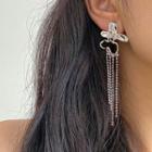 Irregular Chain Drop Earring 1 Pair - Silver - One Size