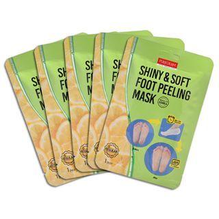 Purederm - Shiny & Soft Foot Peeling Mask Set 5 Pairs