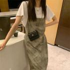 Sleeveless Print Maxi Dress 6913 - Dress - Gray - One Size
