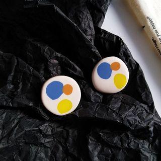 Disc Stud Earring / Ear Clip