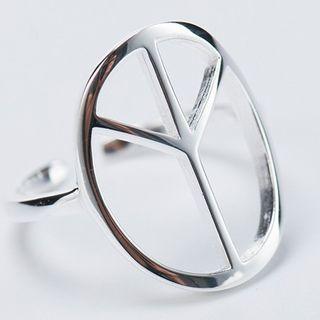 925 Sterling Silver Peace Sign Ring