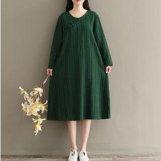 Long-sleeve Chinese Frog Button Dress