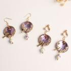 Bird Scallop Disc & Bead Dangle Earring
