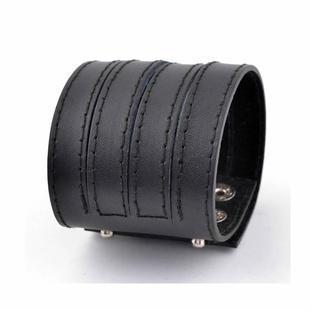 Stitching Accent Faux Leather Bracelet