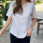 Slit-hem Plain Top