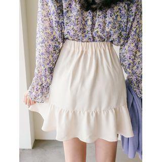 Frill-hem Miniskirt