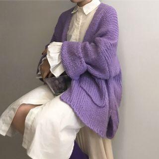 Pocket Front Cardigan / Long Sleeve Shirt Dress