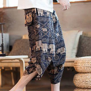 Printed Elephant Shorts