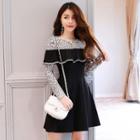Mock Two Piece Ruffle A-line Dress