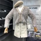 V-neck Furry Jacket