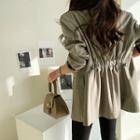 Drawcord-waist Plain Blazer