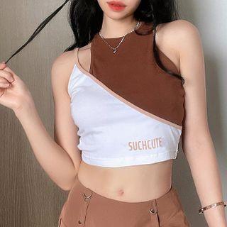 Panel Cropped Tank Top