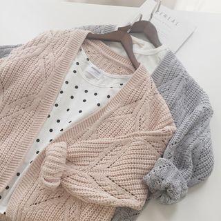 Wool Blend Knit Cardigan