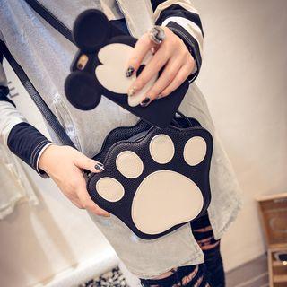 Faux-leather Paw Cross Bag