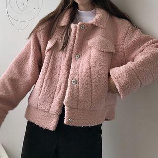 Fleece Snap-buttoned Jacket