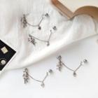 Crystal Heart Cupid Chained Earring