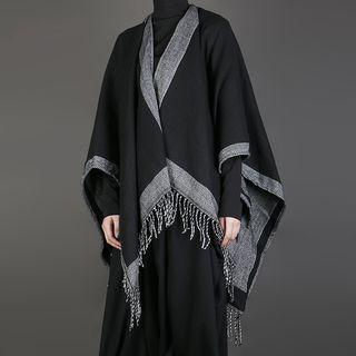 Two Tone Tasseled Scarf