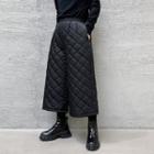 Quilted Wide-leg Cropped Pants