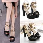 Ankle Strap Platform Heel Sanddals