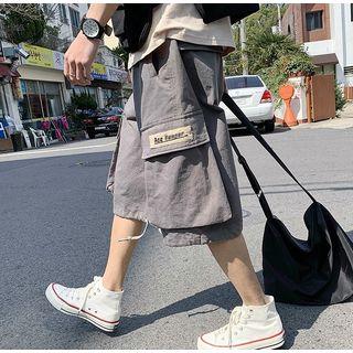Cropped Wide-leg Cargo Pants