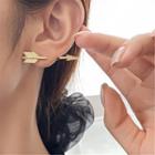 Arrow Rhinestone Through & Through Earring 1 Pc - Gold - One Size