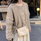 Cable Knit Sweater / Plain Dress