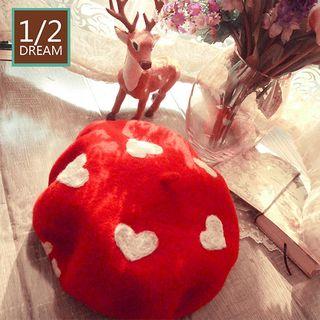 Felt Heart Beret