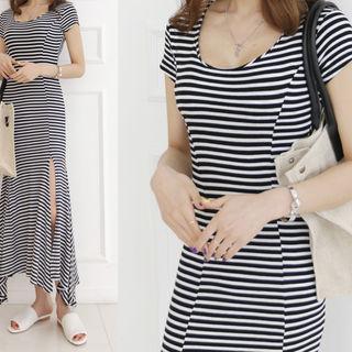 Scoop-neck Short-sleeve T-shirt Dress