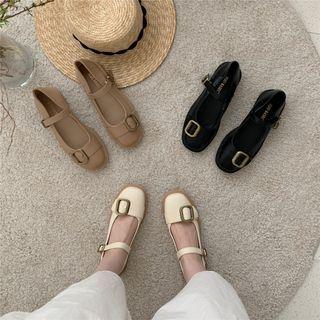 Plain Buckled Mary Jane Shoes