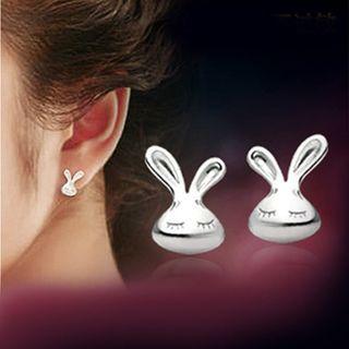 Sterling Silver Rabbit Studs As Shown In Figure - One Size