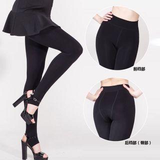 Plain Leggings S8175 - Black - One Size