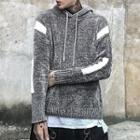 Couple Matching Color Block Knit Hoodie