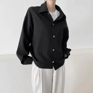 Drop-shoulder Pocket-patch Jacket