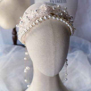 Faux Pearl Headpiece Headpiece - Champagne - One Size
