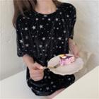 Star Short-sleeve T-shirt Black - One Size