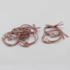 Set Of 8: Heart Hair Tie Set Of 8 - Pink - One Size