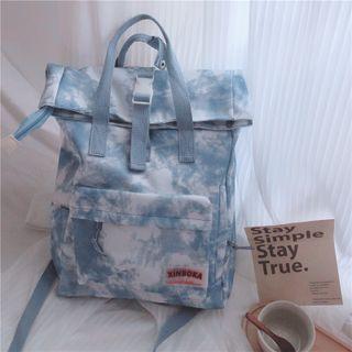 Tie-dyed Top Handle Backpack