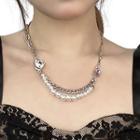 Faux Pearl Rhinestone Alloy Necklace