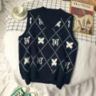 Butterfly Sweater Vest Black - One Size