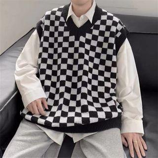 Checker Sweater Vest