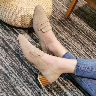 Block-heel Moccasins