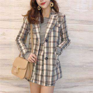Plaid Blazer / Plaid Mini Skirt