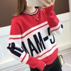 Lettering Sweater Red - One Size