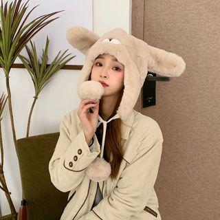 Animal Faux Fur Pom Pom Trapper Hat