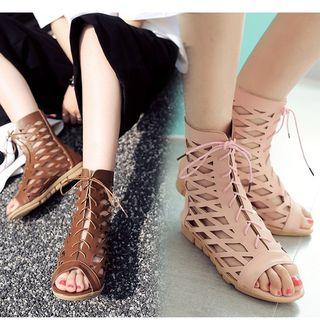 Lattice High-top Sandals